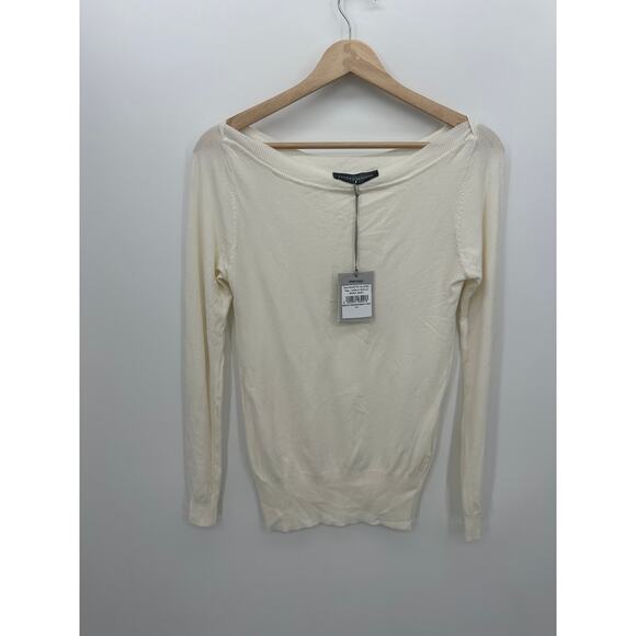 Sandro Ferrone Womens Cream Knit Sweater Size L NWT Minimal Capsule - Picture 1 of 8